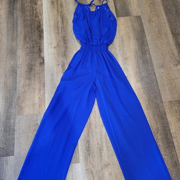 Elegant Blue Sleeveless Dress - Picture 7 of 8